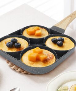 Sartén Antiadherente con 4 Cavidades para Desayuno