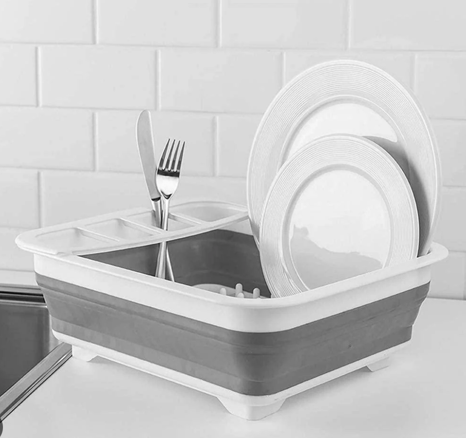 Escurridor de Platos Plástico Plegable con Separador - Image 2
