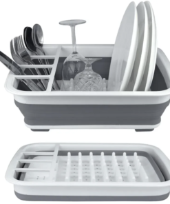 Escurridor de Platos Plástico Plegable con Separador