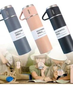 Alternative view of Termo de Acero Inoxidable 500 ml con 2 Tazas